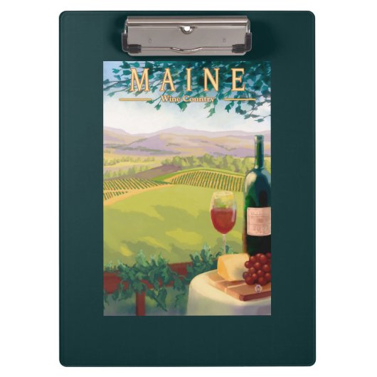 MaineWine Land-Szene Klemmbrett (Vorderseite)