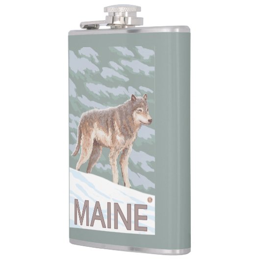 MaineWolf Szene Flachmann (Links)