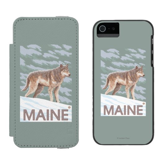 MaineWolf Szene Incipio iPhone Geldbeutel-Hülle (Seite an Seite)