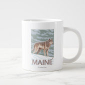MaineWolf-Szene Jumbo-Tasse (Rechts)