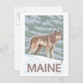 MaineWolf-Szene Postkarte (Vorne/Hinten)