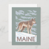 MaineWolf-Szene Postkarte (Vorne/Hinten)