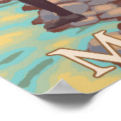 MaineWomen Fly Fishing Scene Poster (Ecke)