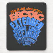 Mainframe-codierter Zeichensatz EBCDIC Mousepad (Vorne)