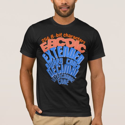 Mainframe-codierter Zeichensatz EBCDIC T-Shirt (Vorderseite)