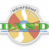 Mainframe-Direktzugriffsspeichergeräte (DASD) Aufkleber (Vorderseite)