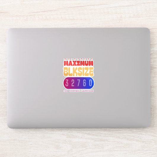 Mainframe Job Control Language (JCL) Maximum Block Aufkleber (Computer)