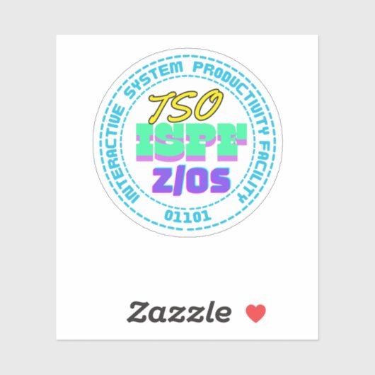 Mainframe TSO-ISPF Interactive System Sticker (Blatt)