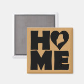 Mainhome Heart State Fridge Magnet (Vorderseite/Rückseite)