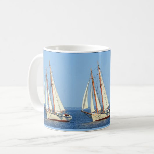 Mainschüler segeln kaffeetasse (Vorderseite Links)