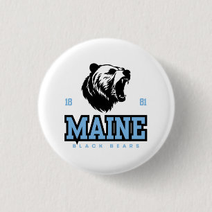 Mainschwarze Bären - Furchtloser Baseballgeist Button