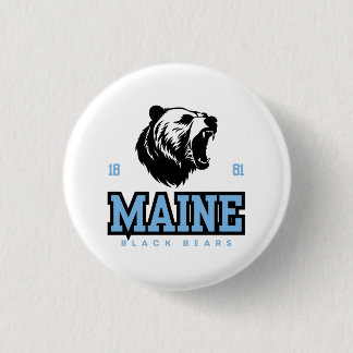 Mainschwarze Bären - Furchtloser Baseballgeist Button