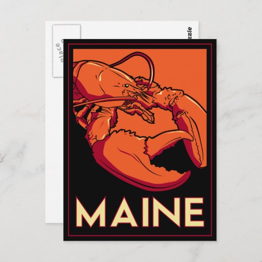 Mainstream Art Deko Retroposter Postkarte (Vorne/Hinten)