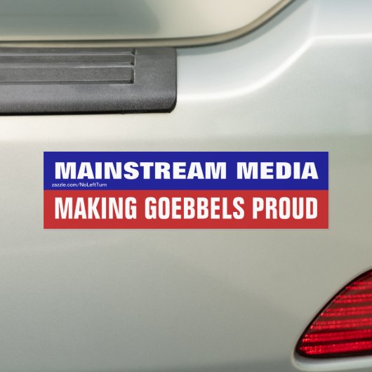 Mainstream-Medien machen Goebbels stolz Autoaufkleber (Auf Auto)