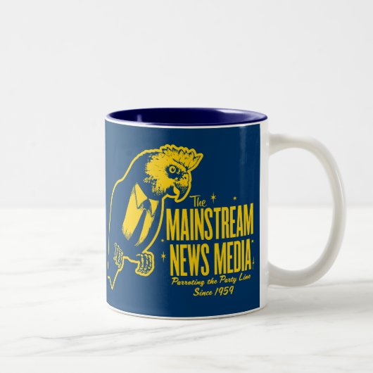 Mainstream-Nachrichtenmedium-Tasse Zweifarbige Tasse (Rechts)