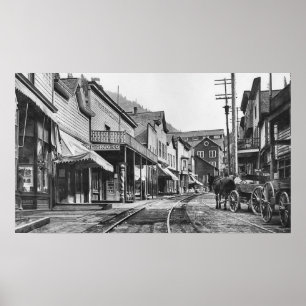 Mainstreet Burke Geisterstadt - Idaho Poster