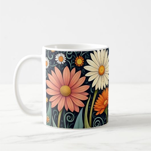 Mainted Daisies Meadow Kaffeetasse (Links)