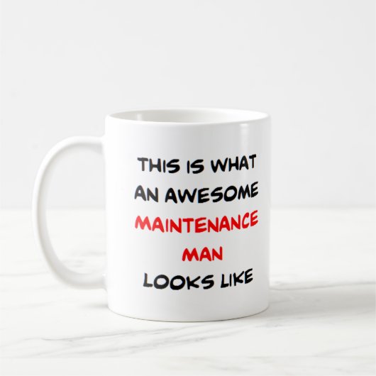 maintenance man, awesome kaffeetasse (Links)