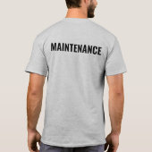 Maintenance Staff Shirt Personalized Name (Rückseite)