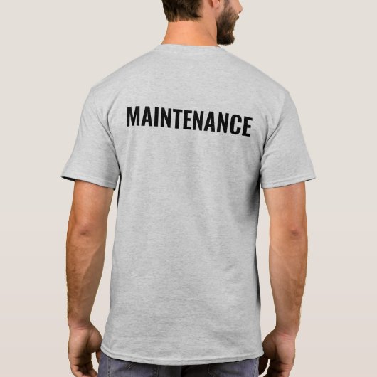 Maintenance Staff Shirt Personalized Name (Rückseite)