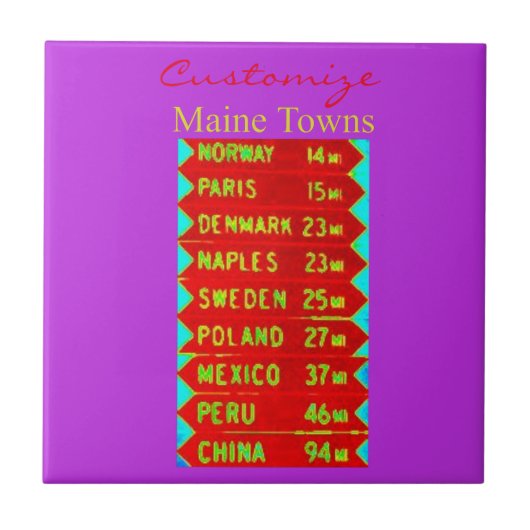 Maintown Sign Thunder_Cove Fliese (Vorderseite)