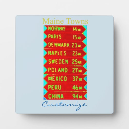 Maintown Sign Thunder_Cove Fotoplatte (Vorderseite)