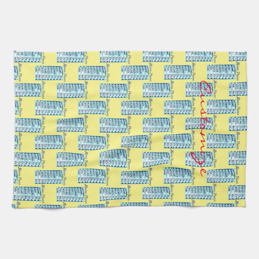 Maintown Sign Thunder_Cove Geschirrtuch (Horizontal)