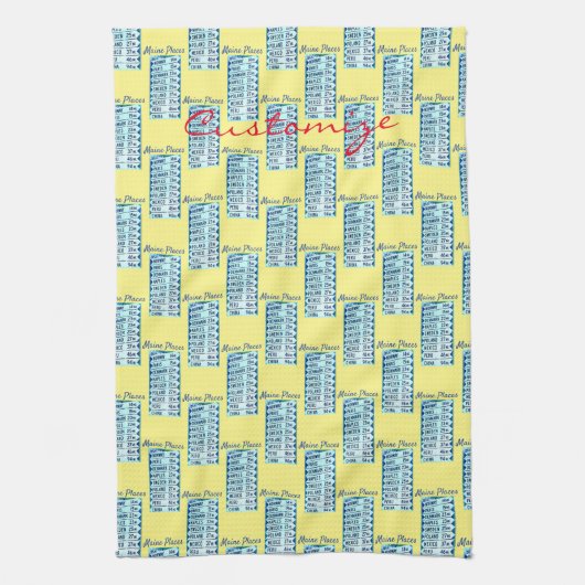 Maintown Sign Thunder_Cove Geschirrtuch (Vertikal)