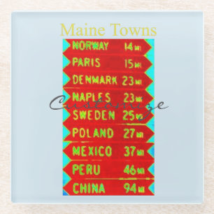 Maintown Sign Thunder_Cove Glasuntersetzer