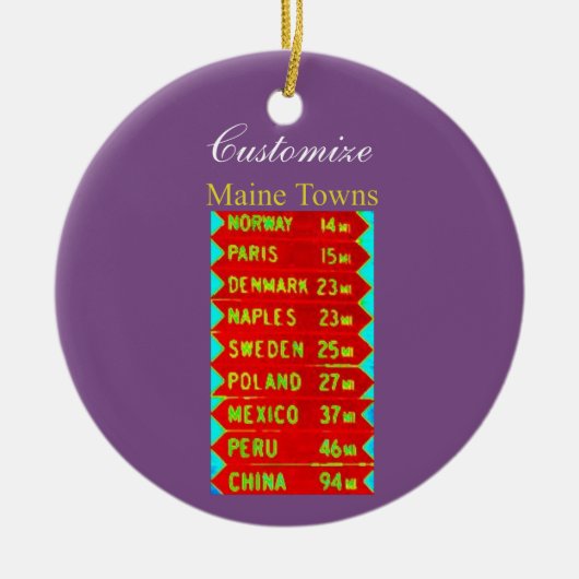 Maintown Sign Thunder_Cove Keramik Ornament (Vorne)