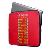 Maintown Sign Thunder_Cove Laptopschutzhülle (Vorderseite Links)