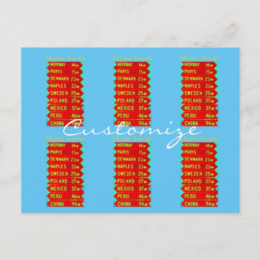 Maintown Sign Thunder_Cove Postkarte (Vorderseite)