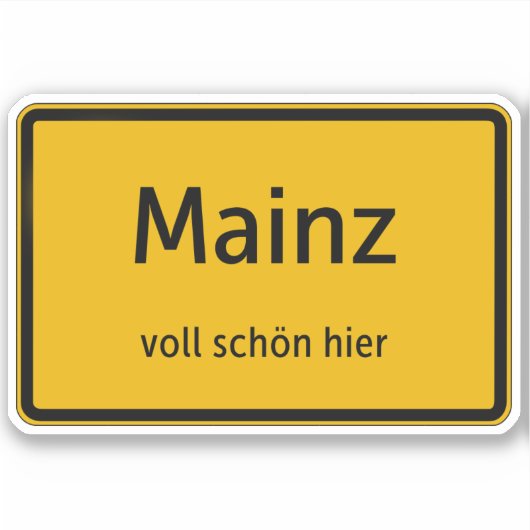 Mainz Aufkleber Sticker Autoaufkleber (Vorderseite)