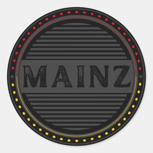 Mainz City Pride Emblem – German Identity Runder Aufkleber (Vorderseite)