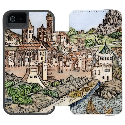 Mainz, Deutschland, 1493 Incipio iPhone Geldbeutel-Hülle (Folio Geöffnet)