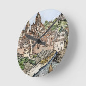 Mainz, Deutschland, 1493 Runde Wanduhr (Winkel)