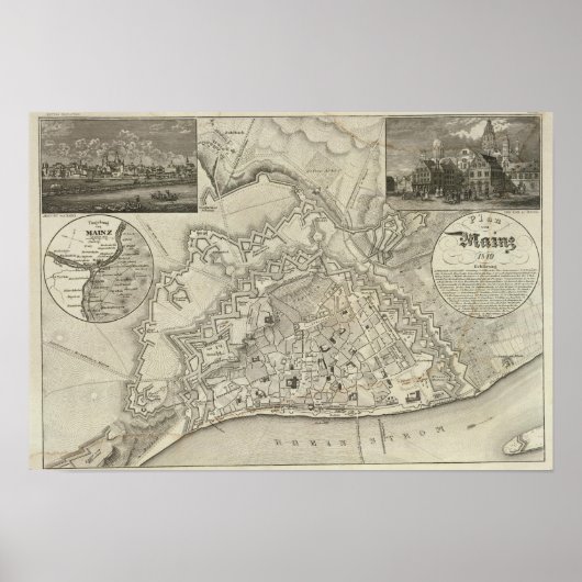 Mainz, Deutschland Poster (Vorne)