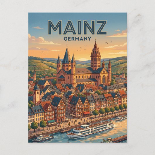 Mainz Deutschland Postkarte (Vorderseite)