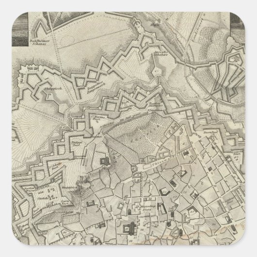 Mainz, Deutschland Quadratischer Aufkleber (Vorderseite)