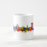 Mainz Deutschland Skyline Kaffeetasse<br><div class="desc">Aquarellkunst-Druck der Skyline von Mainz,  Deutschland</div>