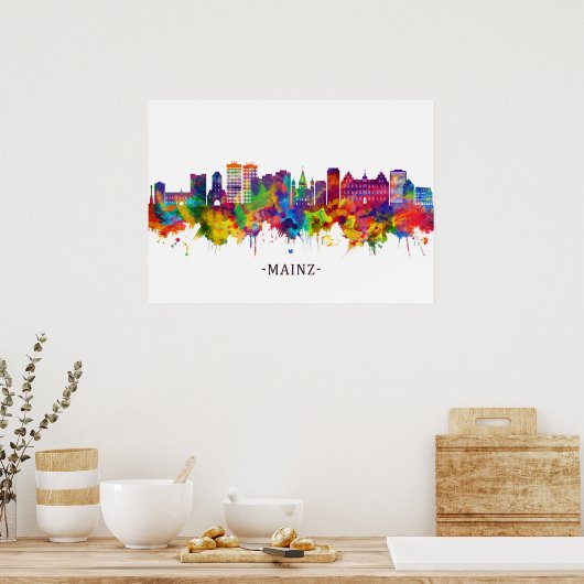 Mainz Deutschland Skyline Poster (Küche)