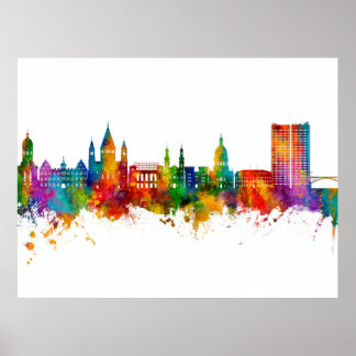 Mainz Deutschland Skyline Poster