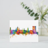 Mainz Deutschland Skyline Postkarte (Stehend Vorderseite)