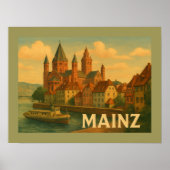 Mainz Deutschland Stadt Kunst Poster (Vorne)
