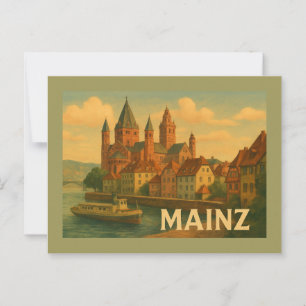 Mainz Deutschland Stadt Kunst Postkarte