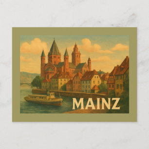 Mainz Deutschland Stadt Kunst Postkarte