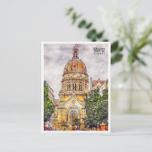 Mainz Deutschland Travel Place Watercolor Postkarte (Stehend Vorderseite)
