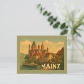 Mainz Germany City Art Postkarte (Stehend Vorderseite)