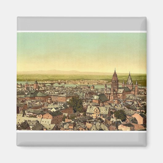 Mainz, Richtung Rhein, Rhein, Deutschland magni Magnet (Vorne)