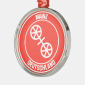 Mainz Round Emblem Ornament Aus Metall (Links)